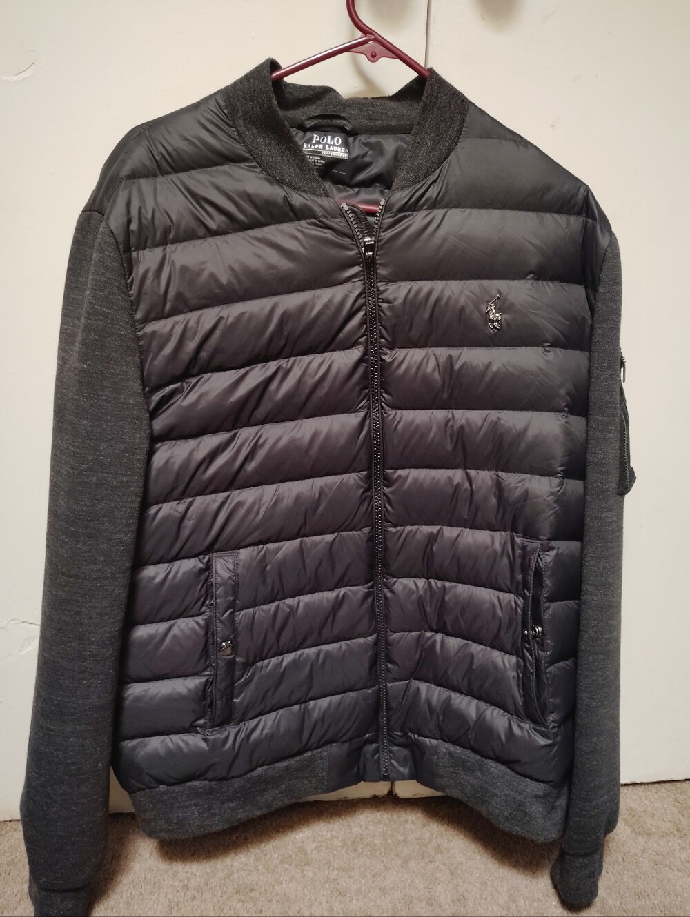 POLO RALPH LAUREN Down Jacket Nylon BLK  Men's Sz. L